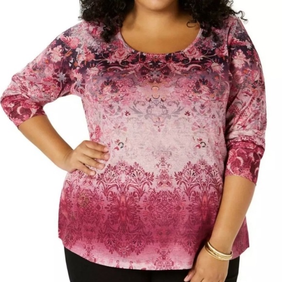 Style & Co Patterned Top - Picture 5 of 6